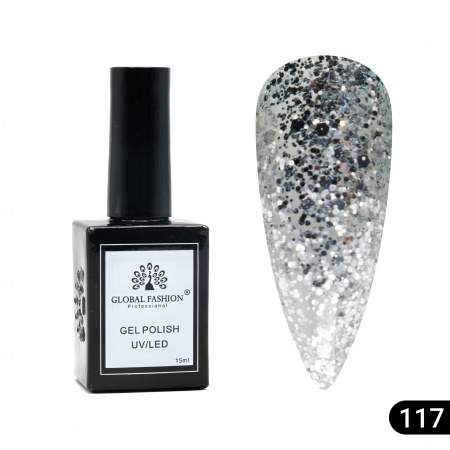 Гель лак Global Fashion, Gel polish 15 ml, 117