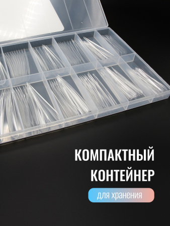 Гелевые типсы, Global Fashion,  экстрадлинные 5xl, 12 размеров 120шт, 02, стилет