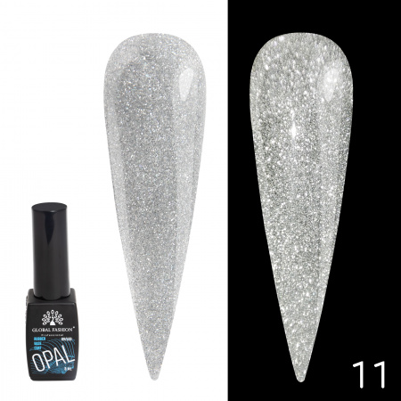 Каучуковая база Disco Opal светоотражающая Global Fashion 8 мл, 11