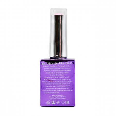 Гель для наращивания 6 in 1 crystal gel jelly colour, 15 мл, 6603