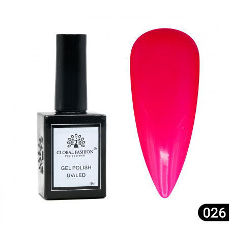 Гель лак Global Fashion, Gel polish 15 ml, 26