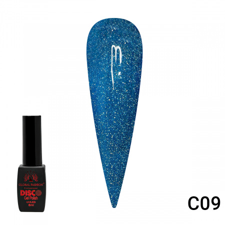 Гель лак Disco Gel Polish, Global Fashion, светоотражающий, 8 мл C09