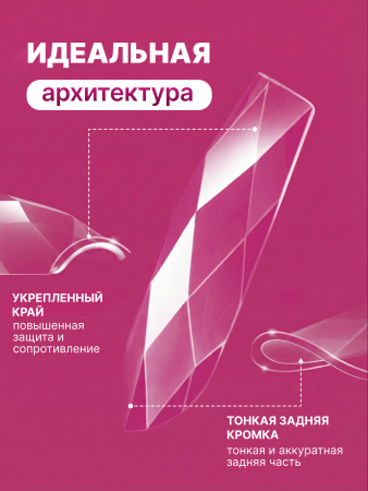Гелевые типсы «3D diamonds», квадрат, 07, 120шт, 12 размеров
