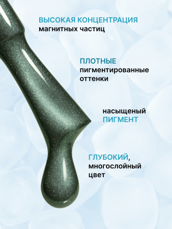 Гель лак кошачий глаз, Global Fashion,  Blue Island cateyes 8ml, 05
