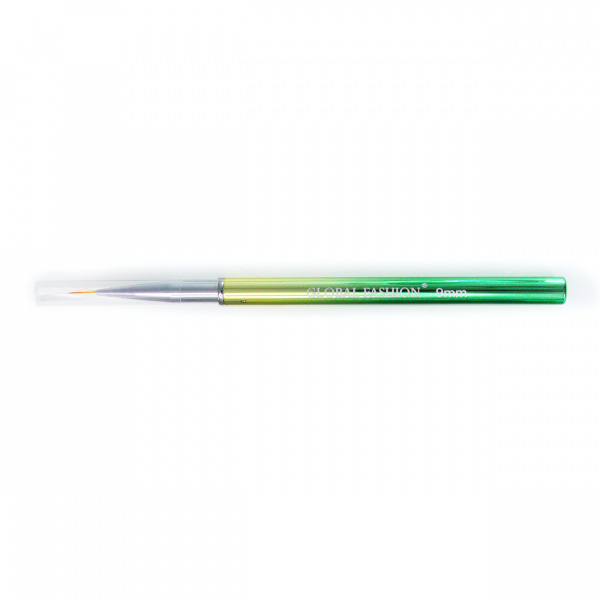 Кисть для рисования вензелей Global Fashion, green, 9 мм