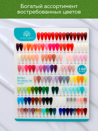 Гель лак Global Fashion, Gel polish 15 ml, 130