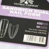 Верхние многоразовые формы "сэндвич", Global Fashion Sandwich Dual Nail Form, 240шт, миндаль