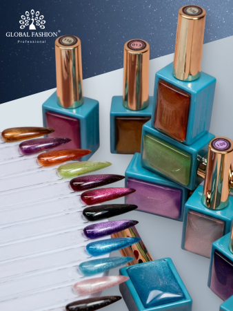 Гель лак кошачий глаз, Global Fashion, Magic Glaze cat eyes, 8ml, 23