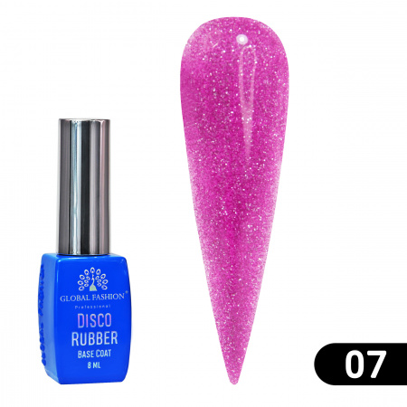 Каучуковая база Disco Opal светоотражающая Global Fashion 8 мл, 07