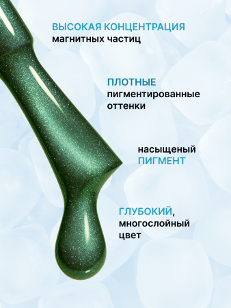 Гель лак кошачий глаз, Global Fashion,  Blue Island cateyes 8ml, 02