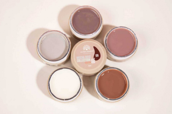 Гель для наращивания Mocha Rose Collection Builder Gel 15 gr, Global Fashion, 01